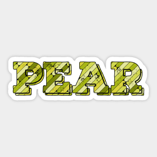 Pear Fruit Name Sticker